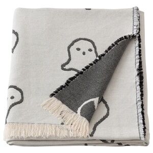 IKEA Ghost Blanket Halloween Throw KUSTFYR
Throw, white/black, 51x67 "